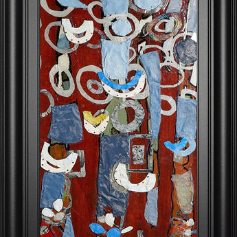 Cut Paper Trees Il By Erin Mcgee Ferrell - Framed Print Wall Art - Blue