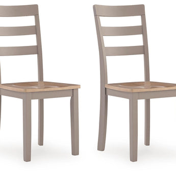 Harperfeld - Dining Room Side Chair (Set of 2) - Natural / Gray