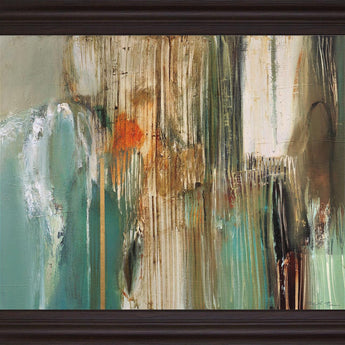 Whispering Teal - 28" x 34" Framed Wall Art - Light Blue