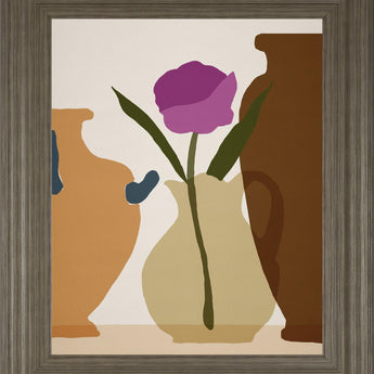 22x26 Flower Dance III By Melissa Wang - Dark Brown
