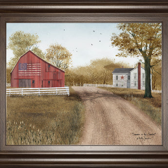 Summer In The Country By Billy Jacobs - Framed Print Wall Art - Light Brown