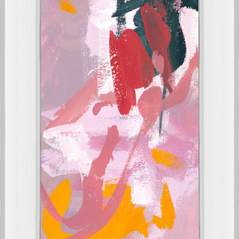 Composition 1b By Melissa Wang - Mirror Framed Print Wall Art - Pink