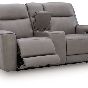 5Z-Comfort - Power Reclining Loveseat With Console / Adj Headrest - Coin