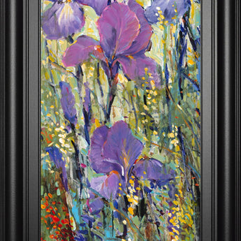 Iris Field I By Tim Otoole - Framed Print Wall Art - Purple