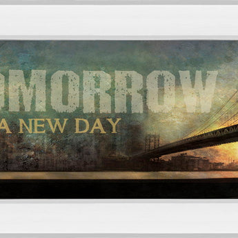 Tomorrow Is A New Day By Marla Rae - Mirrored Frame Wall Art - Dark Gray
