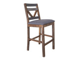 Loft Barstool (Set of 2) Two Tone Gray / Brown - Stool Sets at Quality Home Furniture Mesquite