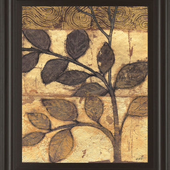 Bronzed Branches I By Norman Wyatt, Jr. - Framed Print Wall Art - Light Brown