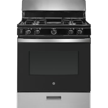 GE 30" Freestanding Gas Range, Stainless Steel - JGBS30RETSS