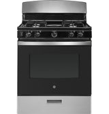 GE 30" Freestanding Gas Range, Stainless Steel - JGBS30RETSS
