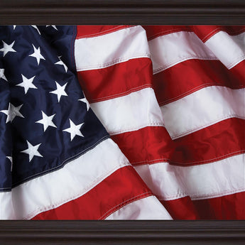 Starlit Stripes - 28" x 34" Framed Wall Art - Red