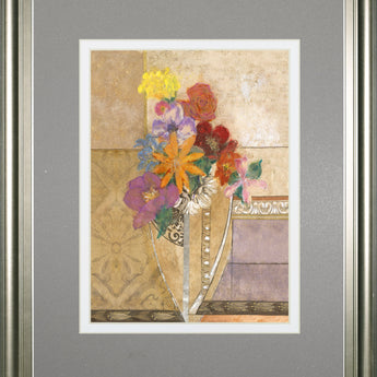 Pansy By Hollack - Framed Print Wall Art - Beige