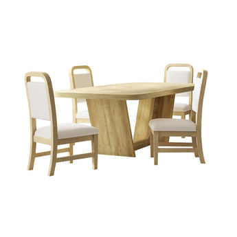 Ridgemont - Juego de comedor de 5 piezas de altura estándar (mesa y cuatro sillas) - Natural