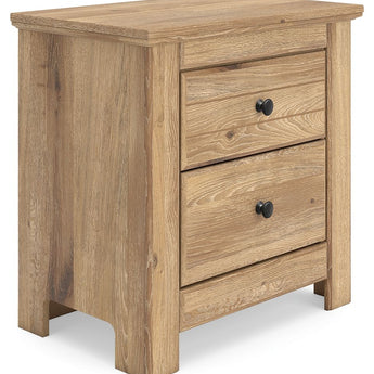 Makidern - Two Drawer Night Stand - Tan