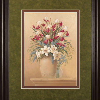 Classic Petal Il By Gloria Eriksen - Framed Print Wall Art - Beige