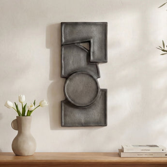 Teo - Wall Sculpture - Charcoal