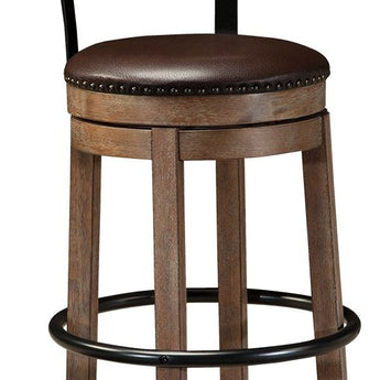 Pinnadel - Tall UPH Swivel Barstool - Light Brown