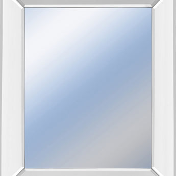 22x26 Decorative Framed Wall Mirror By Classy Art Mirror - White