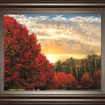 Crimson Tress By Celebrate Life Gallery - Framed Print Wall Art - Red