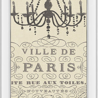 French Couture Panel I By Emily Adams - Mirrored Frame Wall Art - Beige