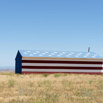 Patriotic Barn By Piddix (Small) - Blue