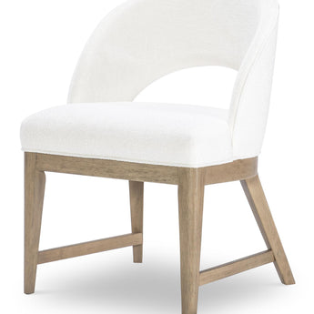 Melrose - Upholstered Arm Chair (Set of 2) - Cloud White And Desert Oak