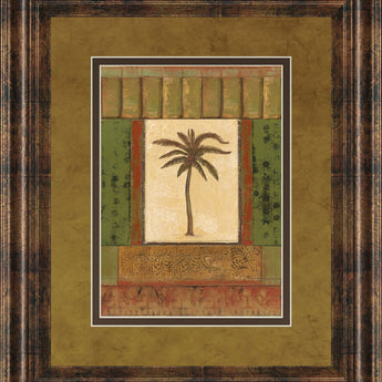 Classic Palm I By Rebecca Burton - Framed Print Wall Art - Light Brown