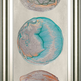 Planet Trio Il By Alicia Ludwig - Framed Print Wall Art - Beige