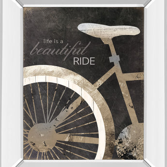 Life Is A Beautiful Ride By Marla Rae - Mirror Framed Print Wall Art - Dark Gray
