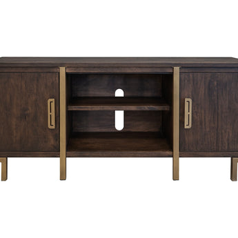 Onix - Mueble de TV de 2 puertas - Marrón caoba