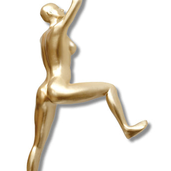 Golden Ascent Figure - 6" x 12" Sculpture - Gold