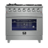 Forno 36" Pro-Style Gas Range, S.S. - FFSGS6239-36