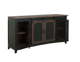 Pueblo TV Stand / Console / Wall Unit Black / Medium Brown - image 4 of 4