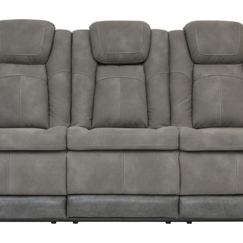 Next-Gen Durapella - Power Reclining Sofa/Adj Headrest - Slate