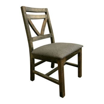 Loft Chair With Fabric Seat (Set of 2) Two Tone Gray / Brown - Chair Sets at Quality Home Furniture Mesquite