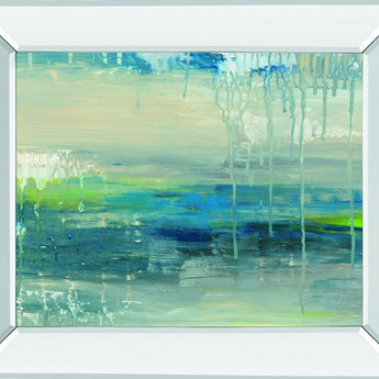 Tasha By Wani Pasion - Mirror Framed Print Wall Art - Blue