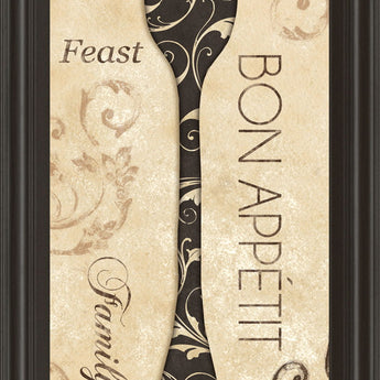 Bon Appetite By Dee Dee - Framed Print Wall Art - Beige