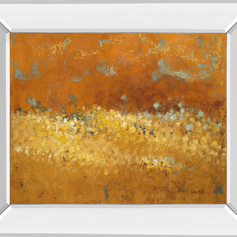 Flower Fields Il By Lanie Loreth - Mirror Framed Print Wall Art - Gold