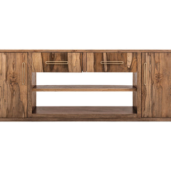 Balam - 80" TV Stand For Fire Place - Light Brown