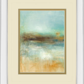 Let The Summer Sun Shine By Pasion - Mirror Framed Print Wall Art - Beige