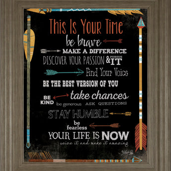 This Is Your Time By Marla Rae - Framed Print Wall Art - Black