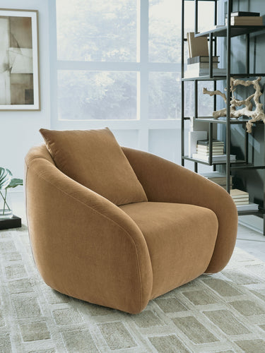 Yahya - Swivel Accent Chair - Camel