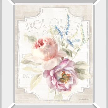 Cottage Garden V On Wood By Danhui Nai - Mirror Framed Print Wall Art - White