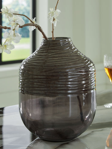 Harpwick - Vase - 10" - Iridescent Gray