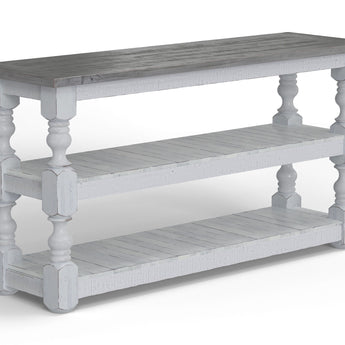 Mesa de sofá Stone - Marfil envejecido / Gris desgastado