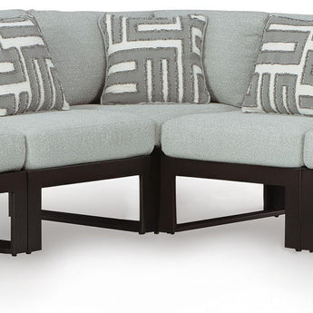 Beachloft - 5-Piece Outdoor Sectional - Black / Gray
