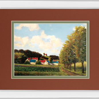 Little Farms By Pieter Molenaar - Mirror Framed Print Wall Art - Green