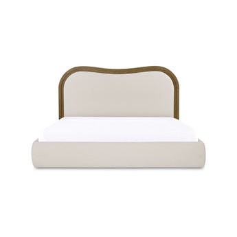 Camilla - King Bed - Oat / White / Beige