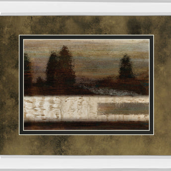Quiet Forest By Roxi Gray - Mirror Framed Print Wall Art - Dark Brown