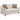 Christine - Loveseat tapizado con brazos inclinados - Beige