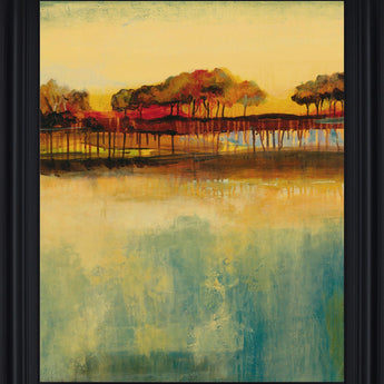 Sunrise Reflection - 28" x 34" Framed Wall Art - Yellow